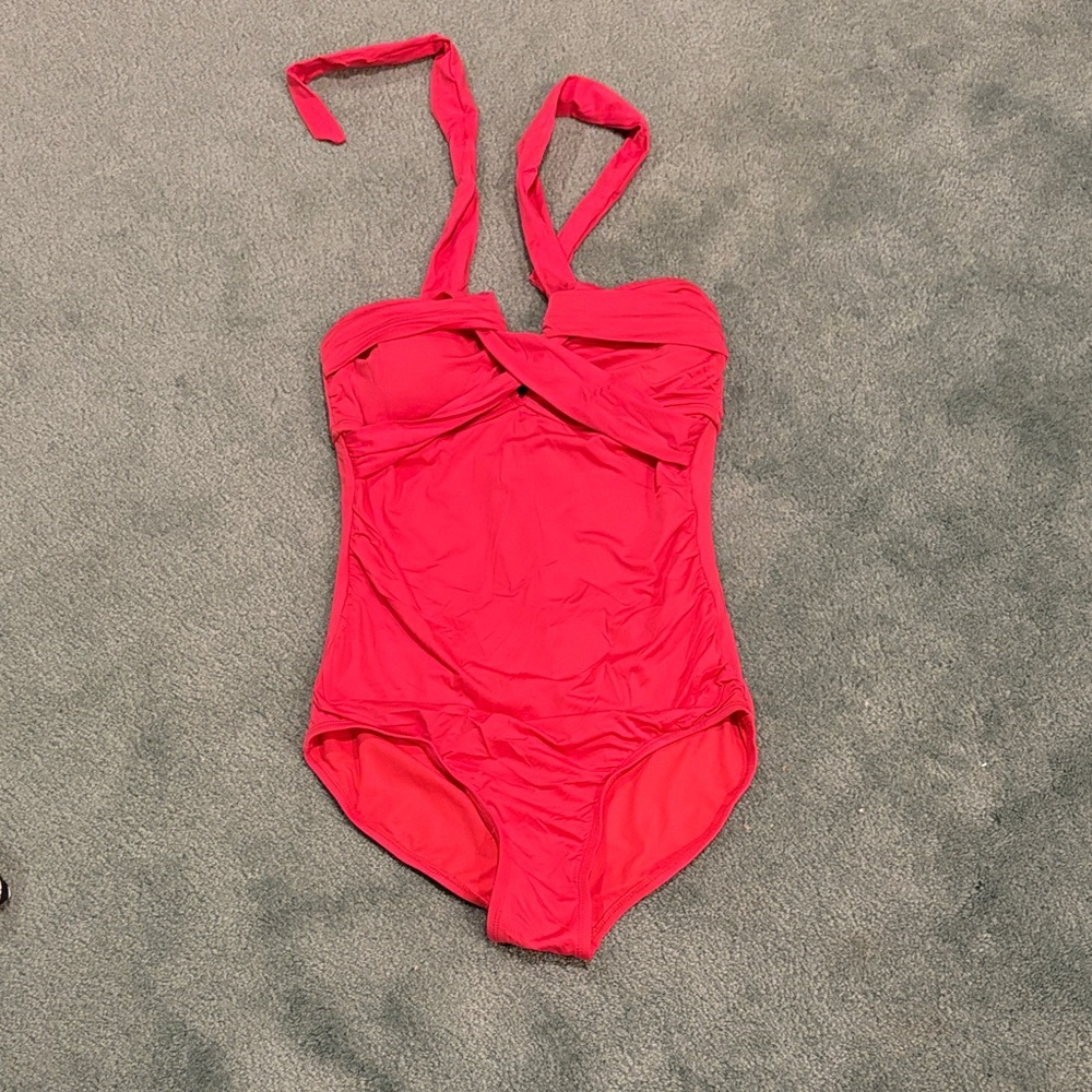 Merona Vibrant Pink Women’s One Piece Swimsuit